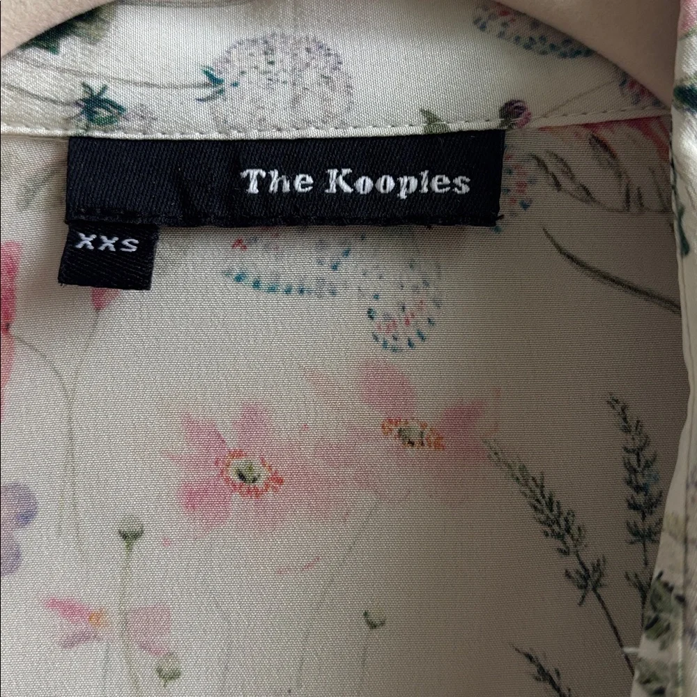 The Kooples Floral Button-Up Blouse in Ivory size XXS  ( fits a S) runs large - Picture 7 of 8